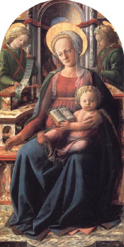 Fra Filippo Lippi Madonna and Child Enthroned with Two Angels China oil painting art